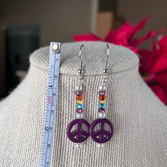 💜Handmade Earrings 💜 - Picture 9 of 10